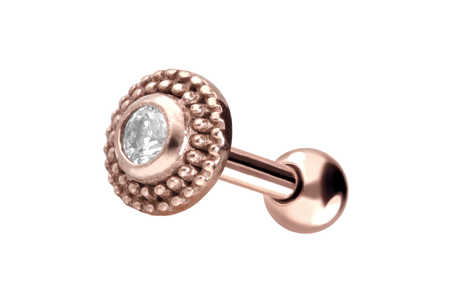 Chirurgenstahl Ohrpiercing KRISTALL + KREIS